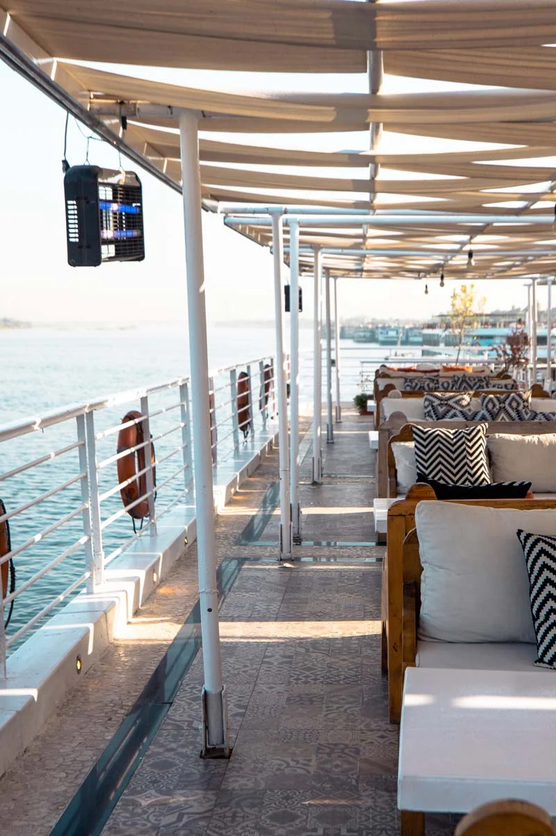 Sun deck of the Farida Nile Cruise Nile cruise